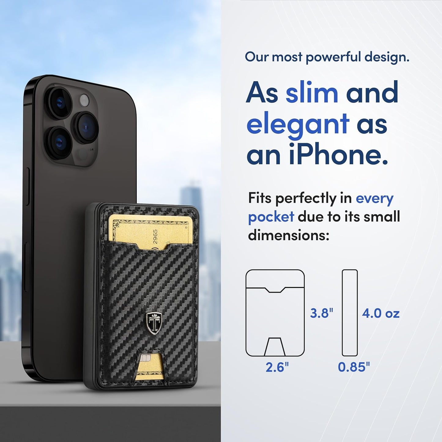 TRAVANDO Swype Slim Wallet for Men Metal RFID Blocking Mens Wallet Card Case (With AirTag* Pocket)