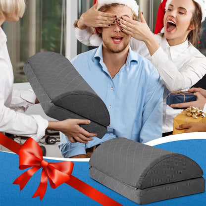 CushZone Foot Rest,Desk & Gaming Accessories,Foot Rest for Under Desk at Work,Comfortable Footrest with 2 Adjustable Heights & Removable Cover, Office Desk Accessories（Gray）