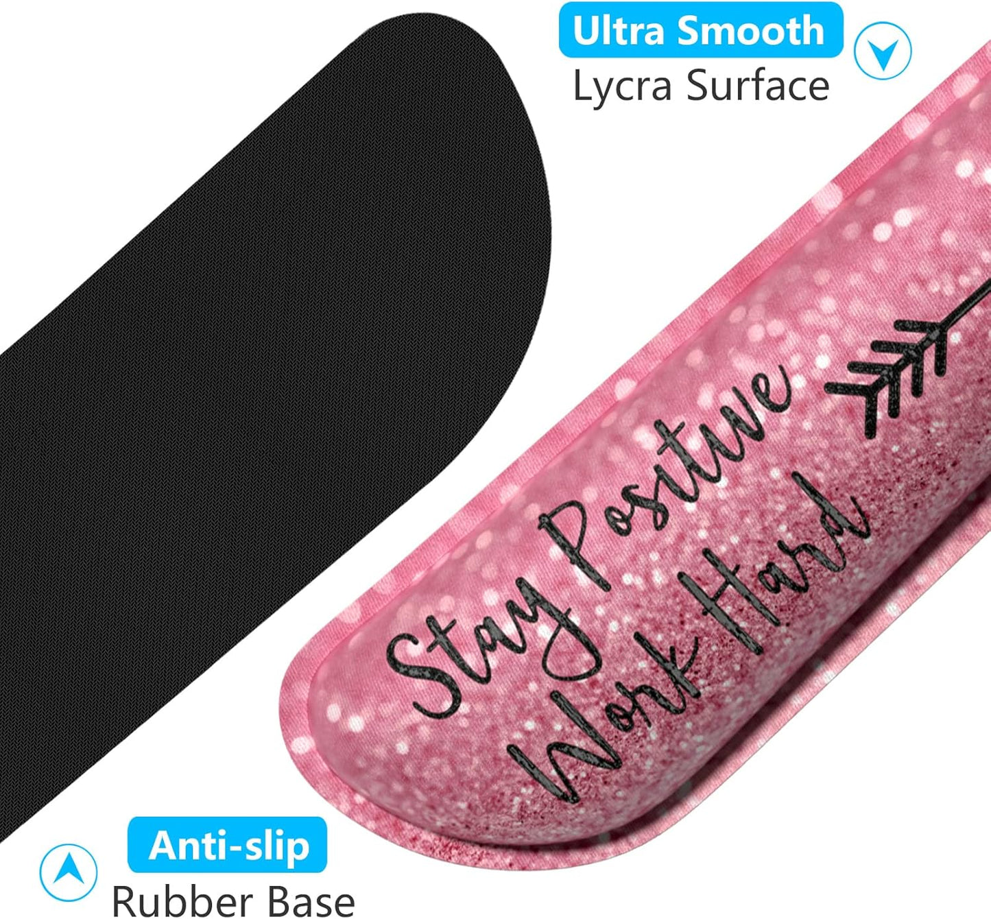 Dapesuom Enlarge Keyboard Wrist Rest, Memory Foam Wrist Cushion for Desk Mat Support, Cute Pain Relief Keyboard Mouse Pad Rests Set with Non-Slip Base for Gaming Laptop Office Computer, Elegant Flower