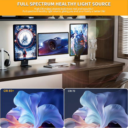 PAUTIX COB LED Strip Lights 5V USB Powered Dotless Super Bright Dimmable LED Lights 3000K Warm White 6.56ft TV Backlights,Flexible 3M Adhesive Under Cabinet Light for Bedroom,Kitchen,Shelf Lighting