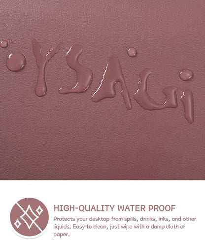 YSAGi Non-Slip Leather Desk Pad, Waterproof Laptop Computer Desk Keyboard Mat, Table Protector Blotter Mat, Large Mouse Pad for Office/Work/Home/Decor(Black, 31.5" x 15.7")