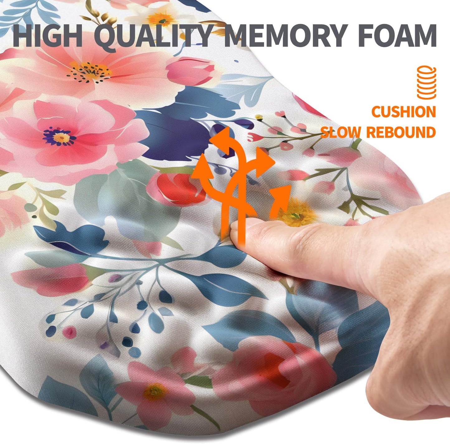 Ergonomic Slope Mouse Pad Wrist Support, Wrist Rest Mousepad for Carpal Tunnel Pain Relief with Massage Bulge and Slow Rebound Memory Foam (12x8 inch, Black)