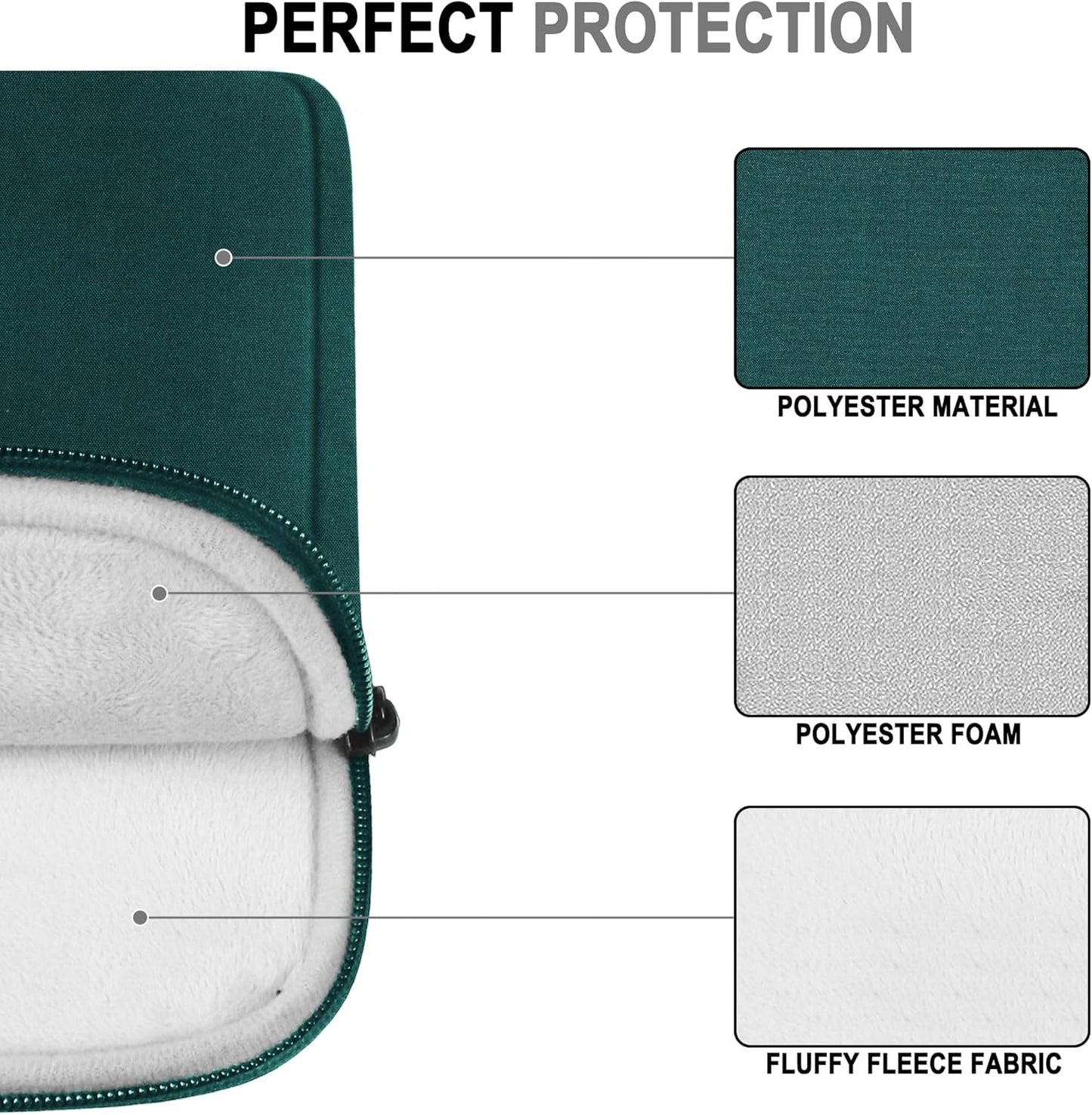 Laptop Sleeve 14 Inch, Water Resistant Traveling Computer Cover with Handle, Shockproof Protective Carrying Laptop Case Compatible for 14 Inch MacBook Air/Pro, HP, Dell, Asus, Lenovo, Black