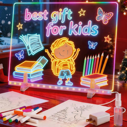 LED Drawing Board for Kids- Erasable Acrylic Electronic White Boards,15.8''X11.9 Drawing Tablet,6 Modes & 8 Colors Light Up Drawing Board,Kids Toy with 13 E Birthday Holiday Day Gifts for Girls & Boys