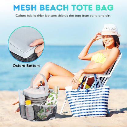 EUDELE Mesh Shower Caddy Portable for College Dorm Room Essentials, Shower Caddy Dorm with 8-Pocket Large Capacity for Beach, Swimming, Gym, Travel essentials