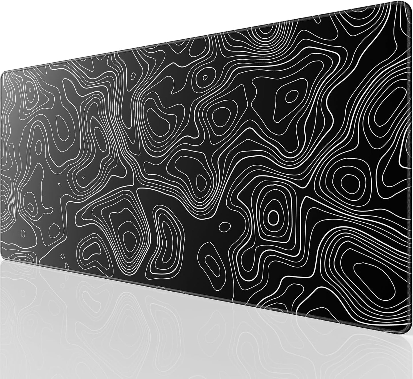 KTRIO Large Gaming Mouse Pad Desk Mat, Superior Micro-Weave Cloth for Precise Mouse Control, Non-Slip Rubber Base, Stitched Edges, Water-Resistant, for Gamer, Office & Home, 31.5" x 11.8" inches