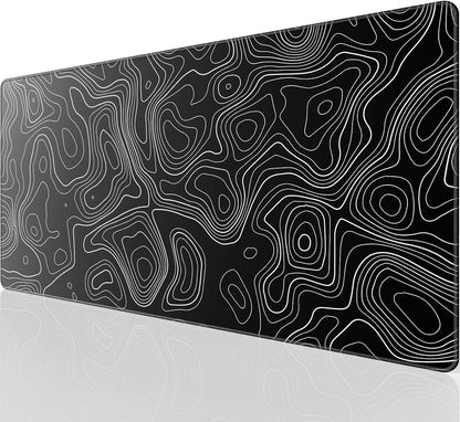 KTRIO Large Gaming Mouse Pad Desk Mat, Superior Micro-Weave Cloth for Precise Mouse Control, Non-Slip Rubber Base, Stitched Edges, Water-Resistant, for Gamer, Office & Home, 31.5" x 11.8" inches