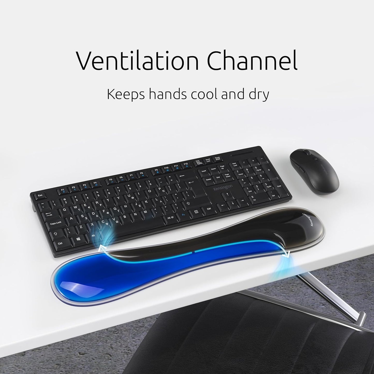 Kensington Slim Duo Gel Mouse Wrist Rest Support Cushion for Low Profile Mice & Trackballs, Ergonomic Mouse Wrist Support for Pain Relief, Comfortable Non-Skid Gel, Gray 7.56" x 2.83" x 0.87" K62438NA