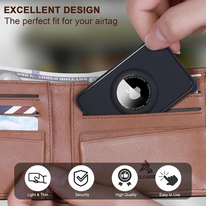 2-Pack Airtag Wallet Holder - Silicone Slim Card Holder for Apple Airtag - Ultra-Thin Air Tag Cardholder for Purses, Handbags, Backpack Wallets & Clutch Bags