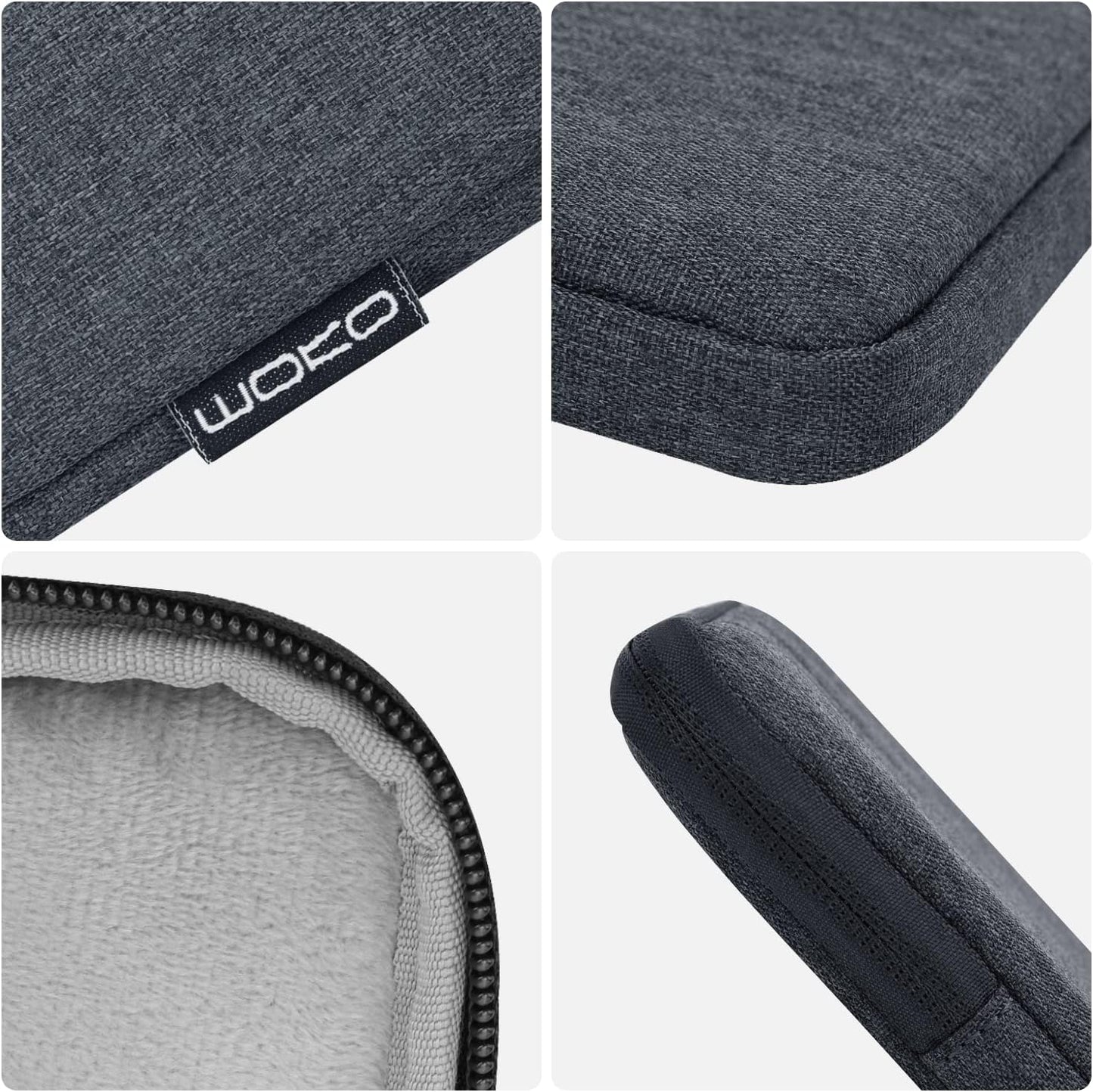 MoKo 7-8 Inch Tablet Sleeve Bag, Polyester Pouch Cover Case Fits iPad mini (A17 Pro) 8.3" 2024, iPad mini 6/5/4/3/2/1, Samsung Galaxy Tab S2 8.0, Tab A 8.0, ZenPad Z8s 7.9,Black