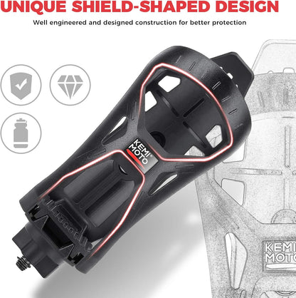 KEMIMOTO ATV Cup Holder, Upgraded Motorcycle Drink Holder Handlebar, Water Bottle Holder Mount with 0.6”-1.56” Metal Clamp for Scooter Bike Boat Stroller Wheelchair Golf Push Cart Tractor (1)