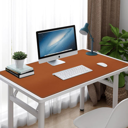 Vyaaa PU Leather & Cork Desk Mat, 39.4"x15.7" Dual Sided Computer Desk mat, Waterproof Large Mouse Pad, Non-Slip Office Desk pad, Office Desk Protector for Work/Gaming/Home (Black)