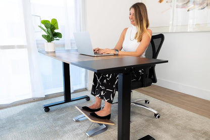 Under Desk Footrest for Active Sitting – Motion Rocking Foot Rest to Bounce & Fidget While You Work – Ergonomic Wooden Desk Foot Rest for Circulation & Focus – Hopper