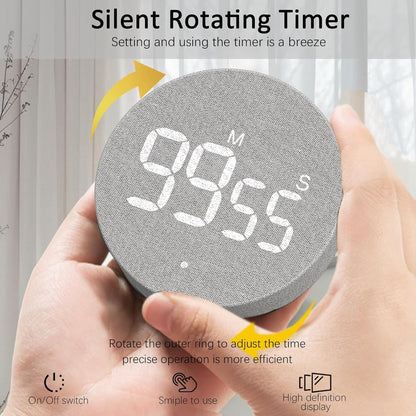 AVINIA Digital Kitchen Timers, Visual timers Large LED Display Magnetic Countdown Countup Timer for Classroom Cooking Fitness Baking Studying Teaching, Easy for Kids and Seniors White