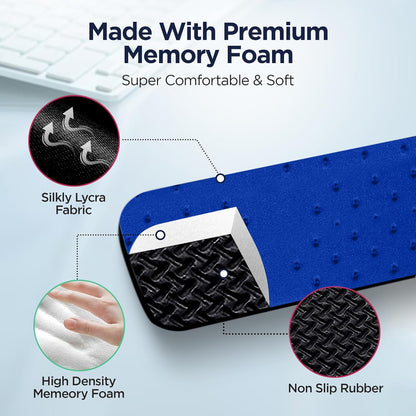 EdgeRest PostureUp L-Shaped Desk Long Wrist Rest Elbow, Forearm & Wrist Comfort Support for Table or Desk Edge, Non-Slip, Memory Foam Padding, Ergonomic Design for Work, Universal Fit, Black