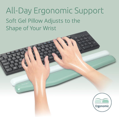 Kensington Mouse Wrist Rest Gel Support Cushion for Mice & Trackballs, Duo Gel Ergonomic Mouse Wrist Support for Pain Relief, Comfortable Non-Skid, Loop Green, 7.4" x 3.27" x 0.7" K62829WW