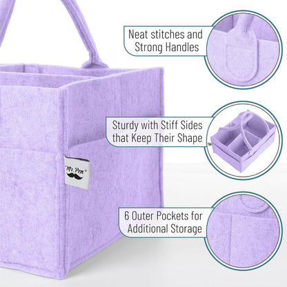 Mr. Pen- Baby Diaper Caddy Organizer, Gray, Medium, Nursery Storage Bin and Car Organizer for Diapers and Baby Wipes