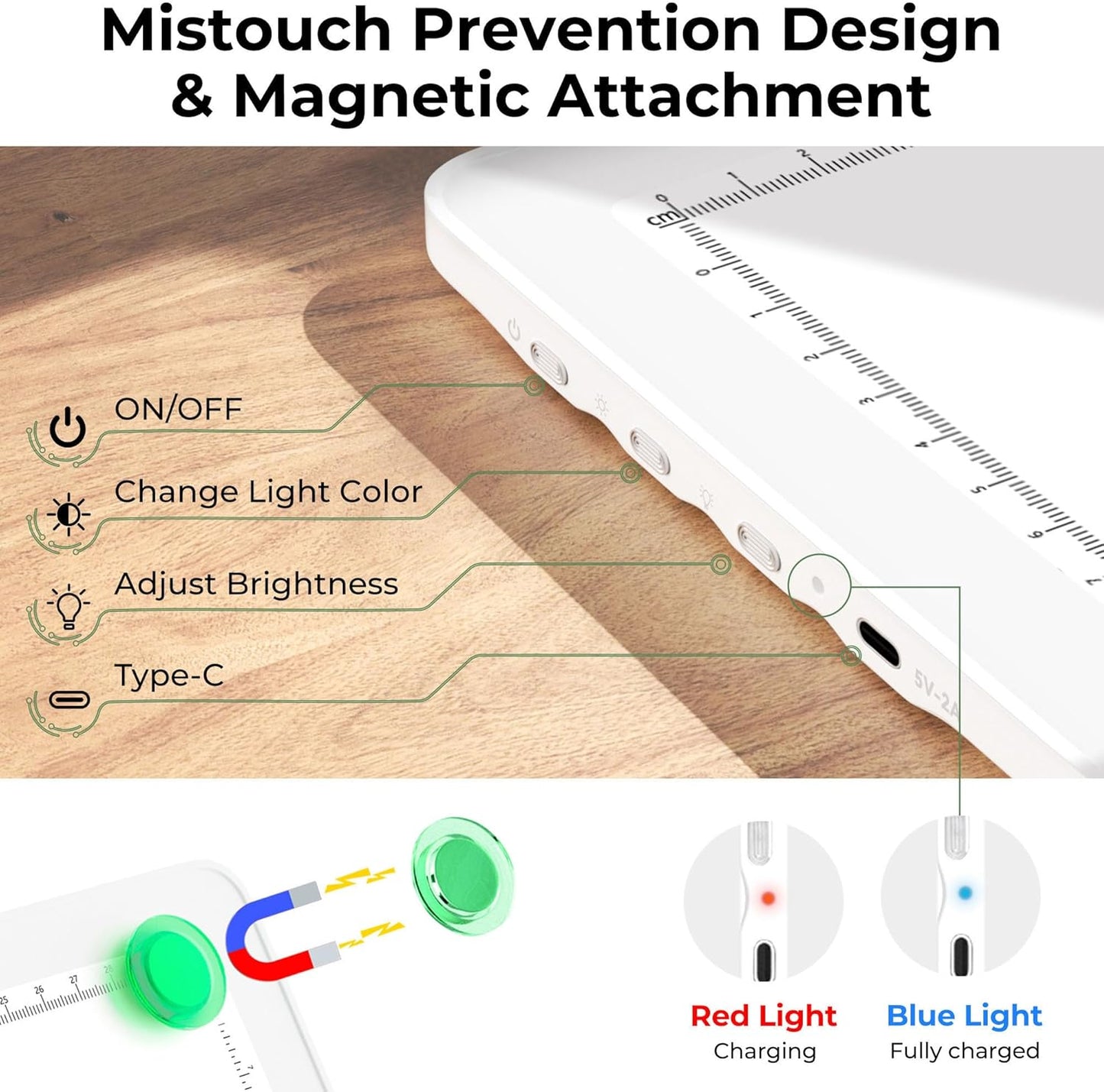 Rechargeable A4 Light Box for Tracing,Bawaslom LED Light Pad with Adjustable Stand and Strong Magnets,Ultra-Thin & Bright Tracing Board for Diamond Art,Sketching,Vinyl Weeding,Architectural Design