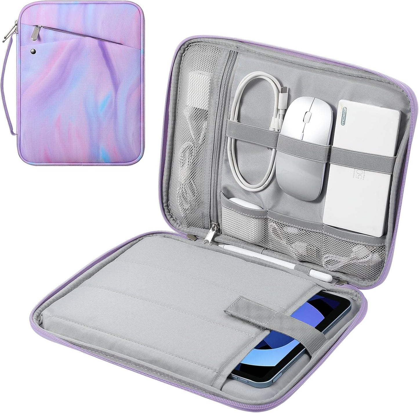 MoKo 9-11 Inch Tablet Sleeve Carrying Case with Handle, Padded Protective Travel Bag for New 11-inch iPad Air 4 2026/Pro M5/ A16, iPad 10th/Air 5/4th 10.9, i-Pad 9/8th 10.2,Tab S9/S8 11, Black