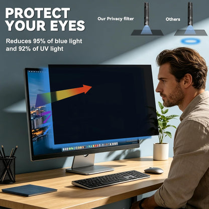[2 Pack] 20 Inch Privacy Screen for Computer Monitor Blue Light Screen Protector Anti Glare Anti-Scratch Monitor Privacy Shield Screen 20 Inch 16:9 Aspect Ratio