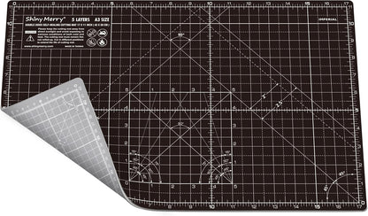 Self Healing Cutting Mat A3 12"x18" – Double Sided 5-Ply Craft Mat for Sewing, Quilting, Fabric, Scrapbooking – Pink/Purple