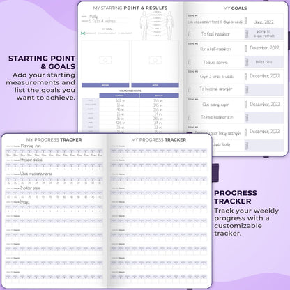 Clever Fox Fitness & Food Journal – Nutrition & Workout Planner for Women & Men – Diet & Gym Exercise Log Book with Calendars, Diet & Training Trackers - Undated, A5 Size, Hardcover (Forest Green)
