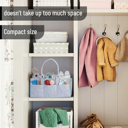 Mr. Pen- Baby Diaper Caddy Organizer, Gray, Medium, Nursery Storage Bin and Car Organizer for Diapers and Baby Wipes