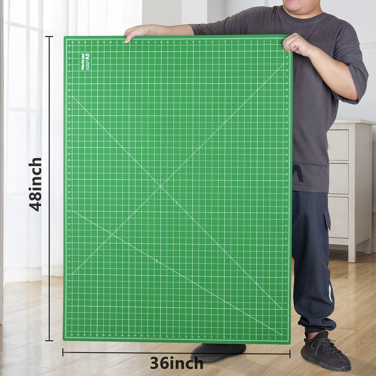 Worklion Self Healing Cutting Mat for Craft-Thickened 18inch x 12inch fabric sewing mat for quilting,rotary cutting, nonslip