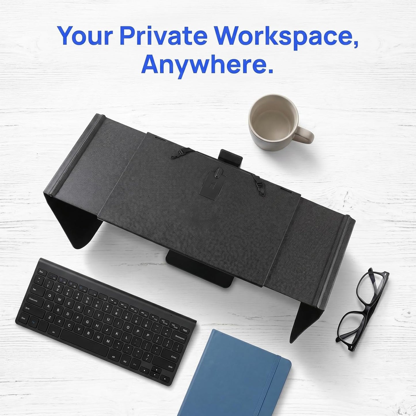 Monitor Hood Sunshade - Adjustable Light-Blocking Board for 17-27 Inch Desktop Monitors and Laptops, Sunshade for Reduced Glare and Improved Focus