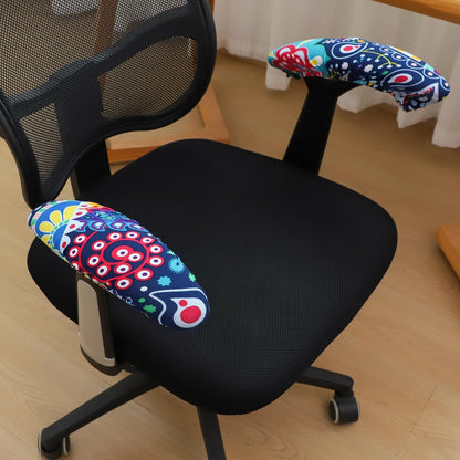 FORCHEER Office Chair Armrest Covers 12-15 Inch Velvet Elastic Black Arm Rest Covers for Desk Computer Chairs Washable