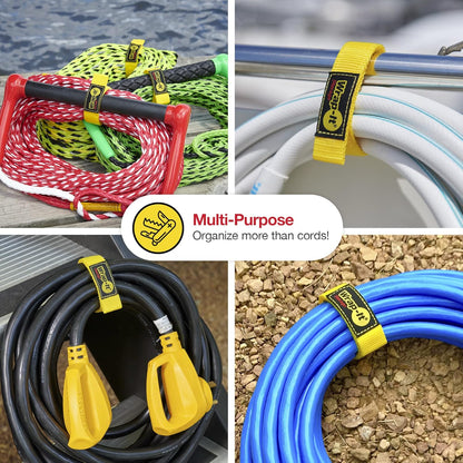 Quick-Straps by Wrap-It Storage - Assorted 20-Pack Black - Hook and Loop Hose and Cable Organizers
