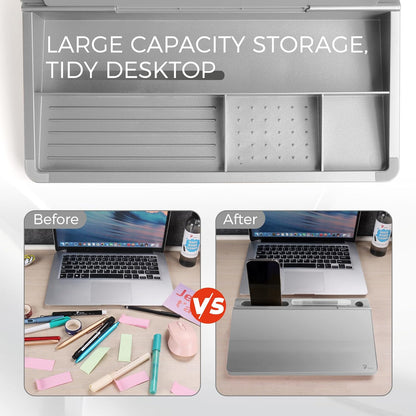 TOWON Small Compact Glass Desktop Whiteboard with Storage – 12 x 7 in Dry Erase Board for Desk, Home Office, School | Includes 5 Markers, Eraser & Holder | Space-Saving Organizer, Aesthetic Rose Gold