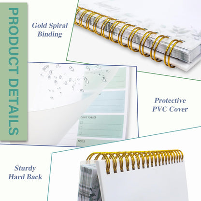 104 Pgs To Do List Notepad - Daily Planner Notepad Undated 52 Duplex-Printed Undated Sheets Tear Off, 6.5" x 9.8" Checklist Productivity Organizer with Hourly Schedule for Tasks