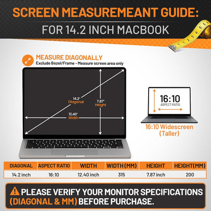 Privacy Screen Filter 15 Inch | MacBook 15 Inch M1 Privacy Filter | Magnetic Laptop Screen Protector | Anti Glare Blue Light Blocking Magnetic Guard | Matte Eye Protection