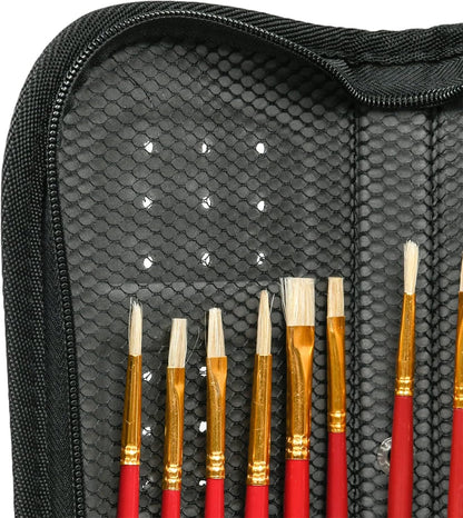 MEEDEN Paint Brush Holder, 11.5 X 10 Inch Zippered Painting Brush Case, Organization and Storage Bag for Artist Paint Brush (Brushes NOT Included)