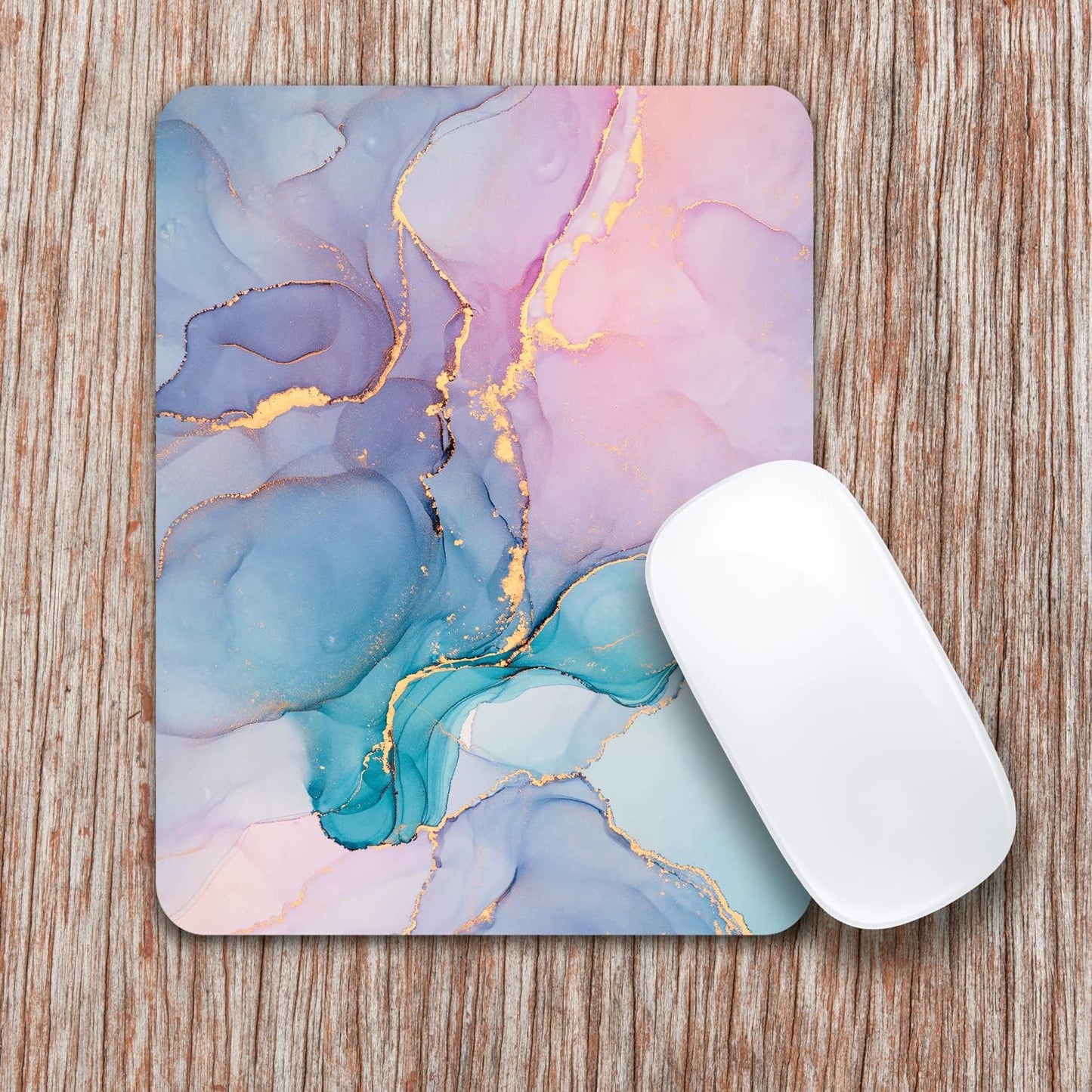 Audimi Small Mouse Pad 6 x 8 Inch, Mini Mouse Pad Thick for Laptop Wireless Mouse Home Office Travel, Portable & Washable (Black)