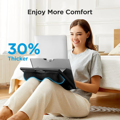 HUANUO Laptop Desk, Portable Laptop Stand Fits Up to 15.6 Inch Laptops, Adjustable with 8 Angles Lap Desks for Adults - Dual Cushion Desk for Sofa, Bed, Car or Work Table