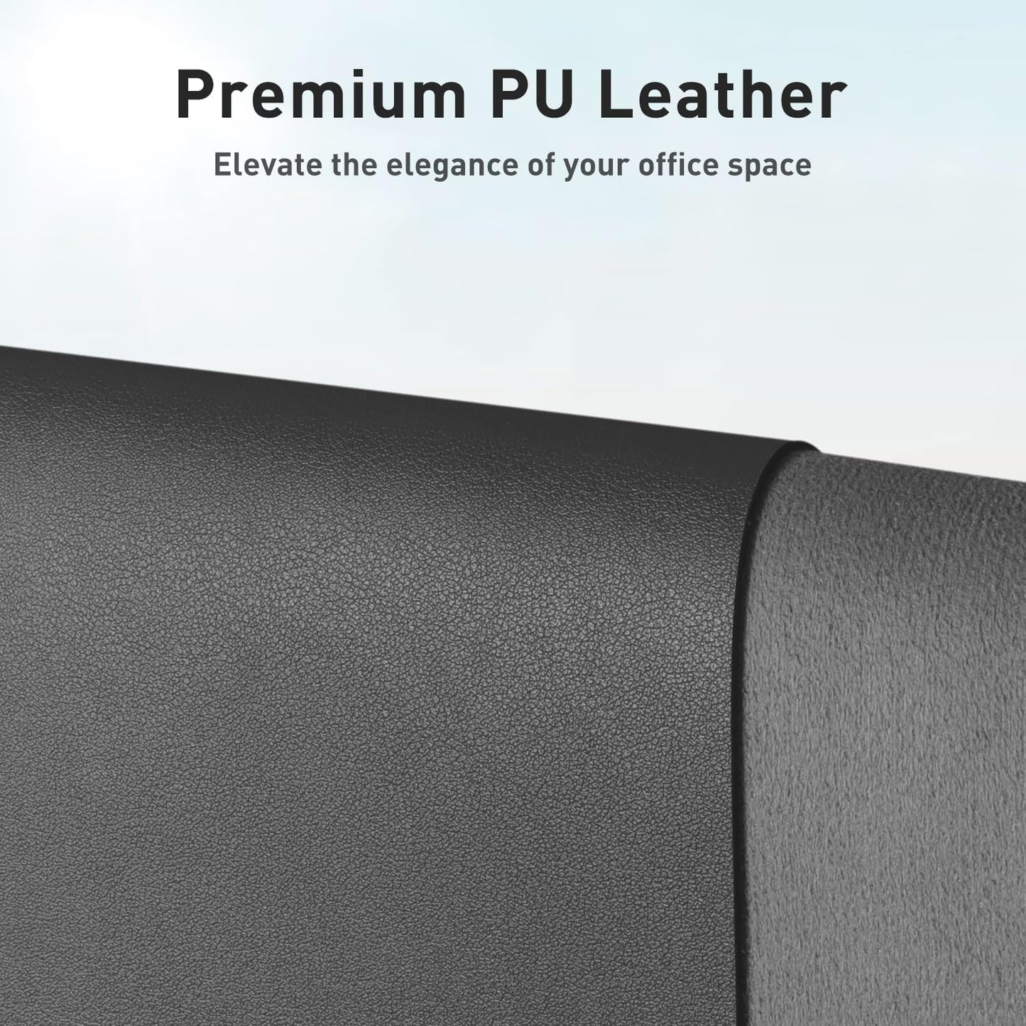 Aothia Non-Slip PU Leather Waterproof Laptop Desk Pad Protector, Blotter Mat, Writing and Mouse Pad for Office & Home, Beige, 23.6" x 13.7" - Colors B