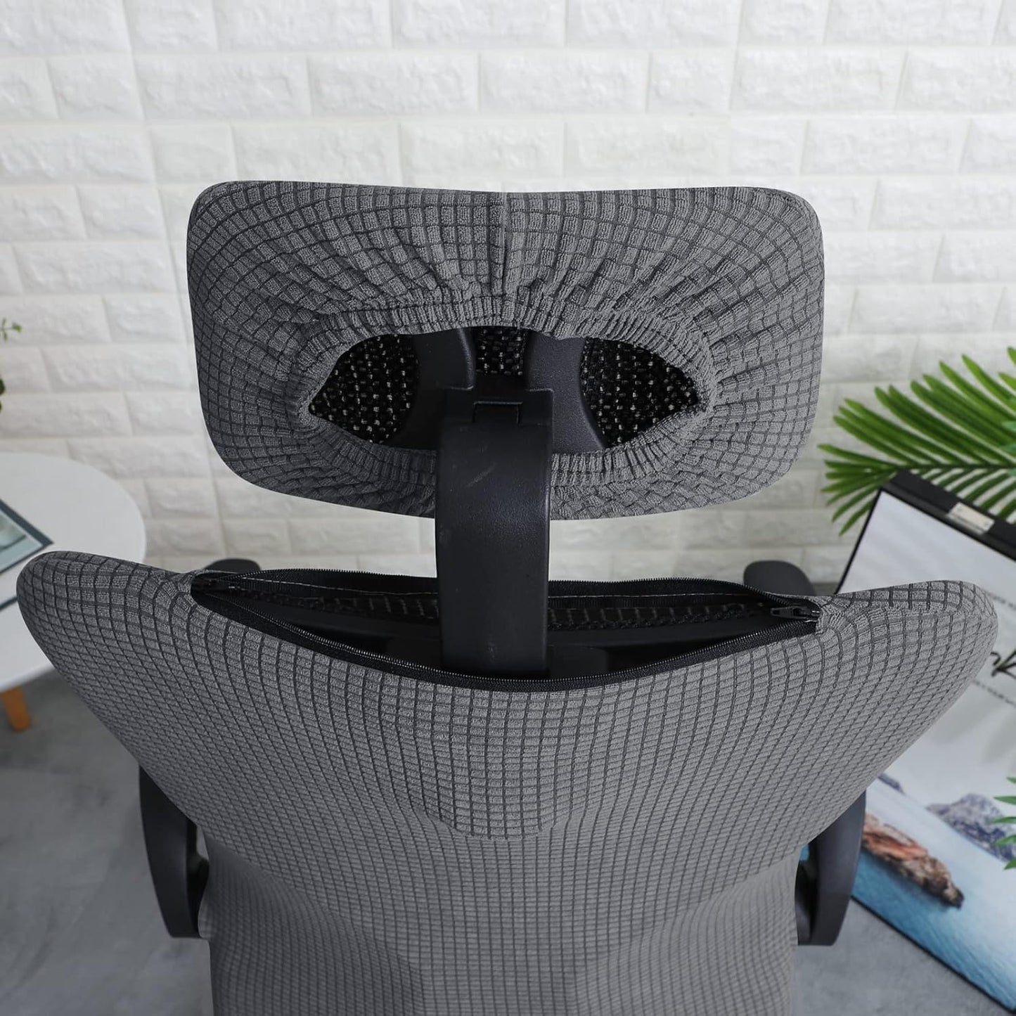 FORCHEER Office Chair Armrest Covers 12-15 Inch Velvet Elastic Black Arm Rest Covers for Desk Computer Chairs Washable