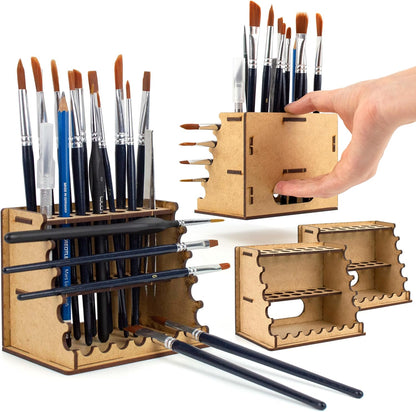PROSCALE Brush Holder & Tool Organizer for Hobby, Miniatures & Art, Tabletop Paint Station Accessory for Brushes, Hobby Tools and Small Accessories, Clean Desk + Fast Access