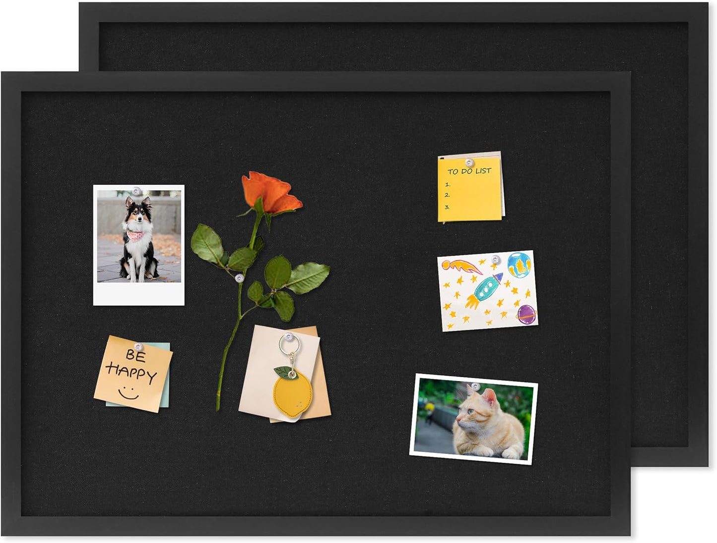 DAHAPYBOO Cork Board with Linen White,Bulletin Board 17"x12" Hanging Corkboards for Office Home School Message Board or Vision Board Decoration.