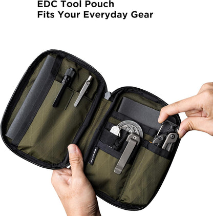 ALPAKA Admin Pouch Pro EDC Organizer - Small Tool Pouch with Smooth Zipper, Weatherproof Storage for Electronics, Cables, Travel Accessories - Black Axogrid 300D Fabric