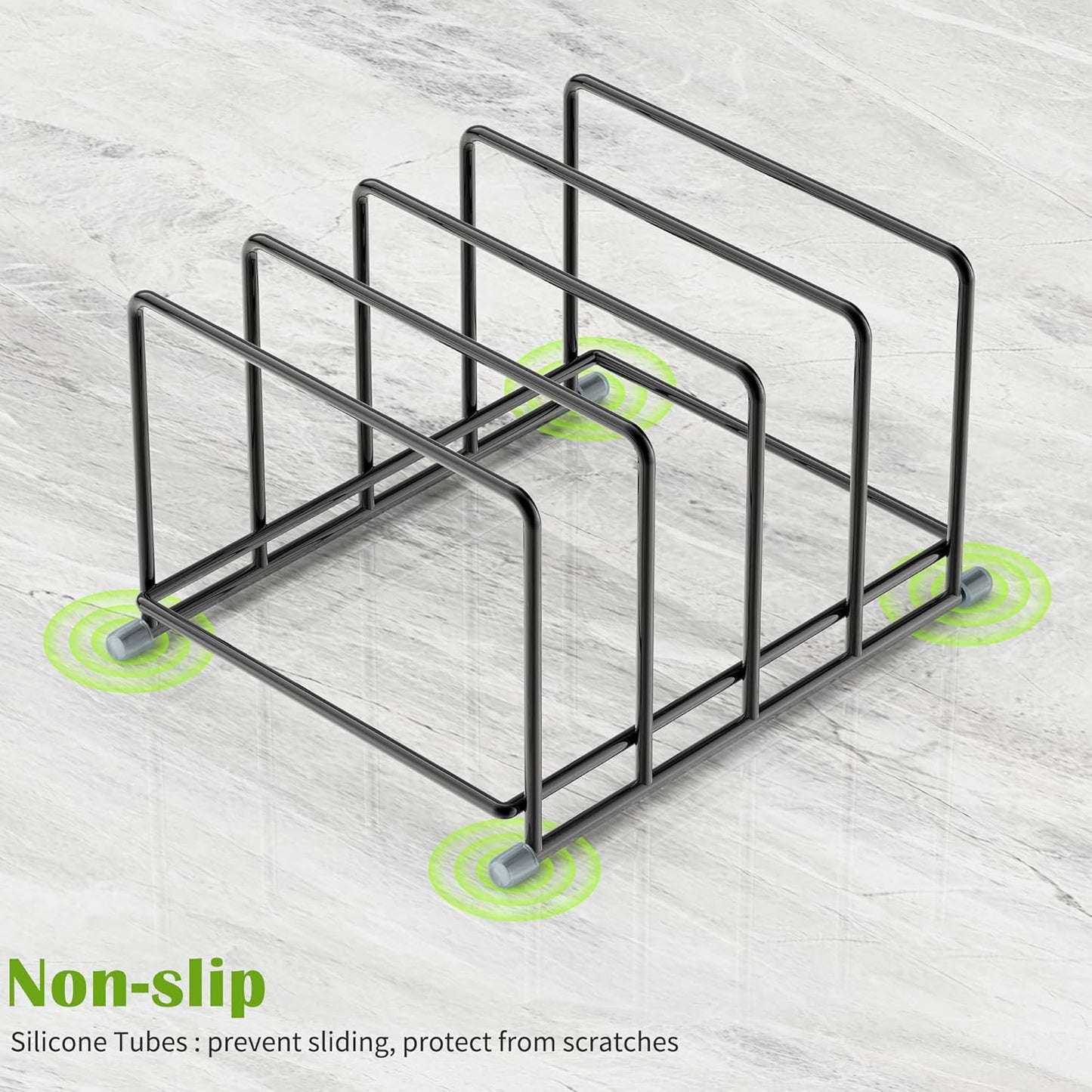 Cutting Board Organizer-1.6in Wide Kitchen Cutting Board Holder Stand for Pan,Baking Sheets,Cookie Sheets with 4 Slots,Baking Sheet Oragnizer(1PC-Large)