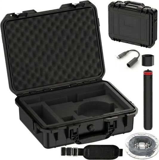 Starlink Mini Case with Tripod, Hard Carrying Travel Kit with Cable Winder and USB-C to DC Adapter Cable, Protective Storage Case for Starlink Mini Accessories, RV Camping Remote Work
