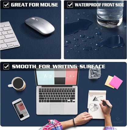 K KNODEL Non-Slip Desk Mat, Desk Pad, Desk Blotter, Desktop Mat for Desk, Large Desk Protector, Office Computer and Laptop Mat for Desk (31.5"x15.7", Brown)
