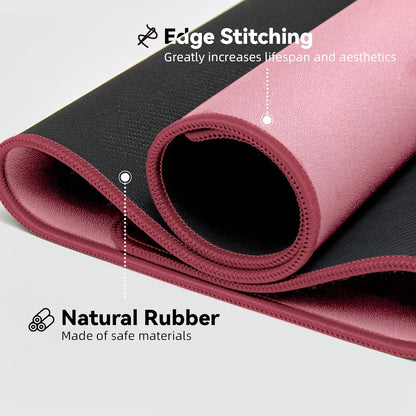 Reniteco Waterproof Large Gaming Mouse Pad with Durable Stitched Edges, Non-Slip Rubber Base, Grainy Jacquard Mouse Mat Desk Pad for Home Office Gaming, 31.5''x11.8''x0.12'', Matte Beige