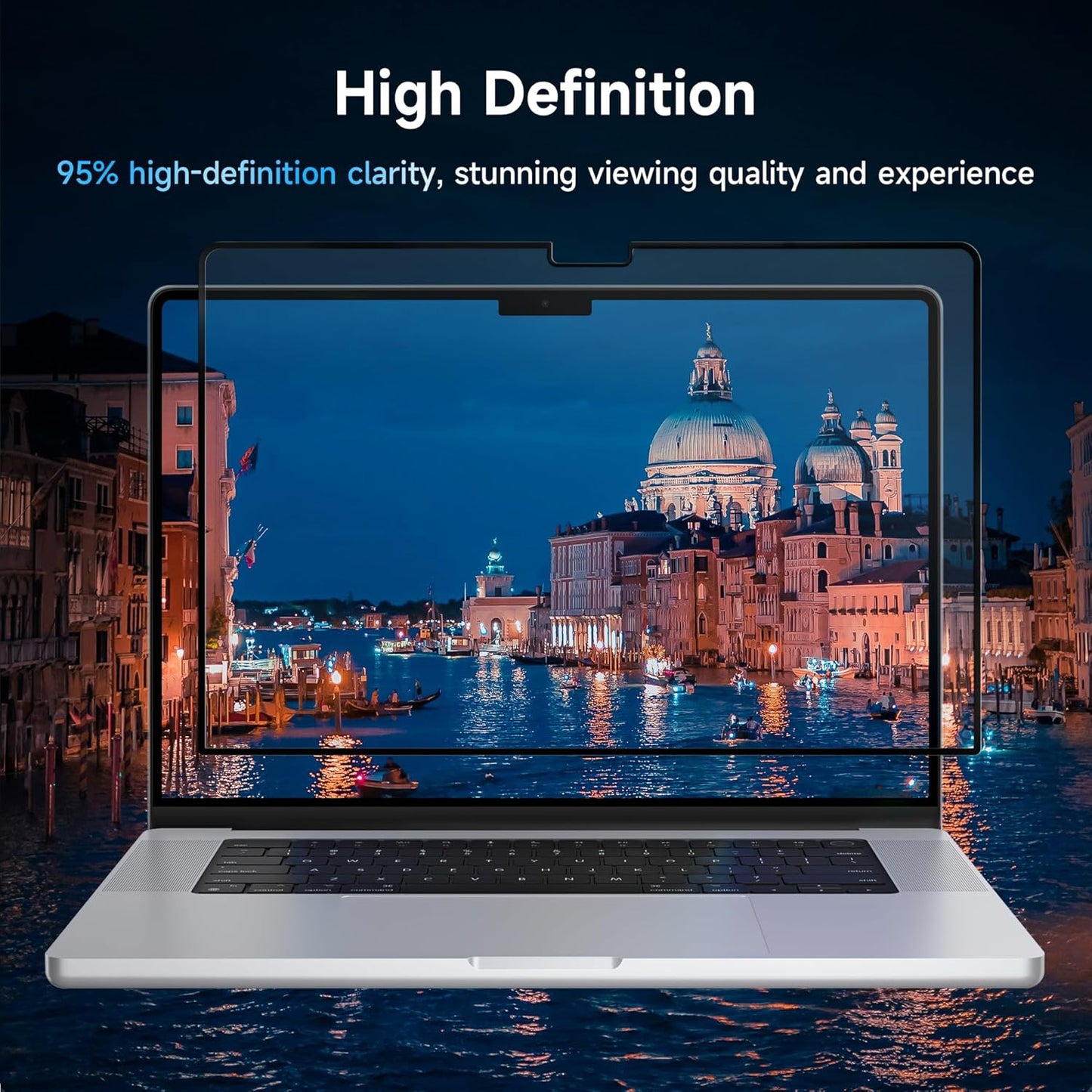 Mamol Magnetic Laptop Privacy Screen 14 inch ,16:10 Aspect Removable Anti Glare Protector Blue Light Privacy Screen Filter,Filter Shield Compatible with HP/Dell/Acer/Asus/Samsung/Lenovo/Thinkpad Envy