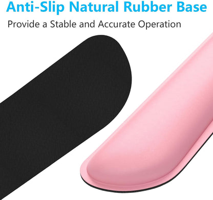 Dapesuom Mouse Wrist Rest, Ergonomic Memory Foam Mouse Wrist for Computer Desk Mats Support, PU Leather Hand Rest Pad Cushion for Gaming, Laptop, Men, Women, Pain Relief & Easy Typing, Black