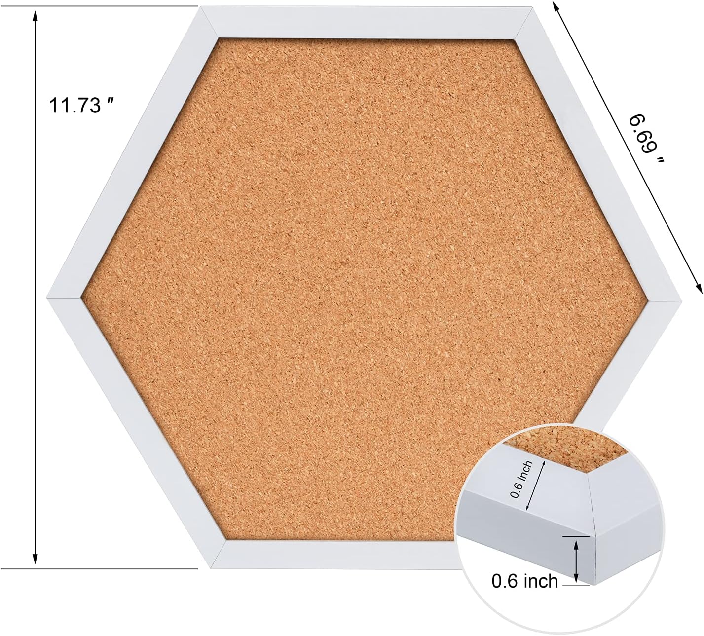 Cork Board Tiles - 4 Packs Adhesive Corkboards for Wall, Small Cork Board Squares Decorative for Office, School & Home
