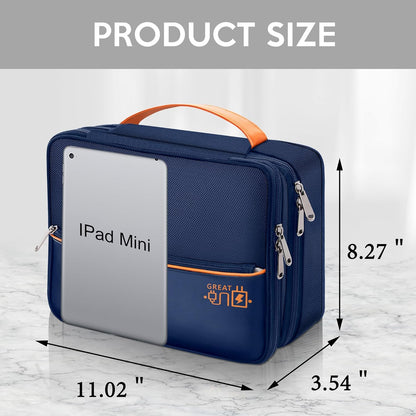CILLA Electronics Organizer Travel, Travel Cord Organizer Case, Compact Electronics Accessories Bag for Cable, Cord, Charger, Phone
